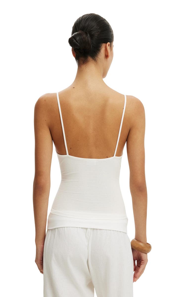 Cotton On Women's Fern Wrap Cami, Alternate, color, Vintage White