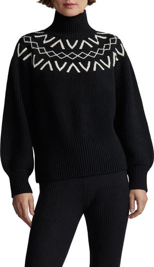 Varley Marcie Fair Isle Mock Neck Sweater