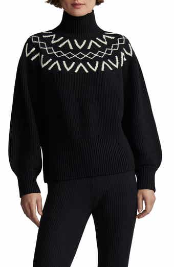 Varley Marcie Fair Isle Mock Neck Sweater