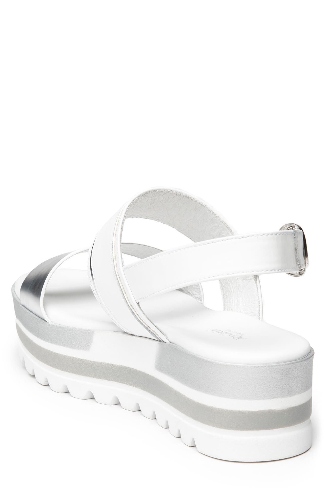 NeroGiardini Double-Band Platform Slingback Sandal, Alternate, color, 