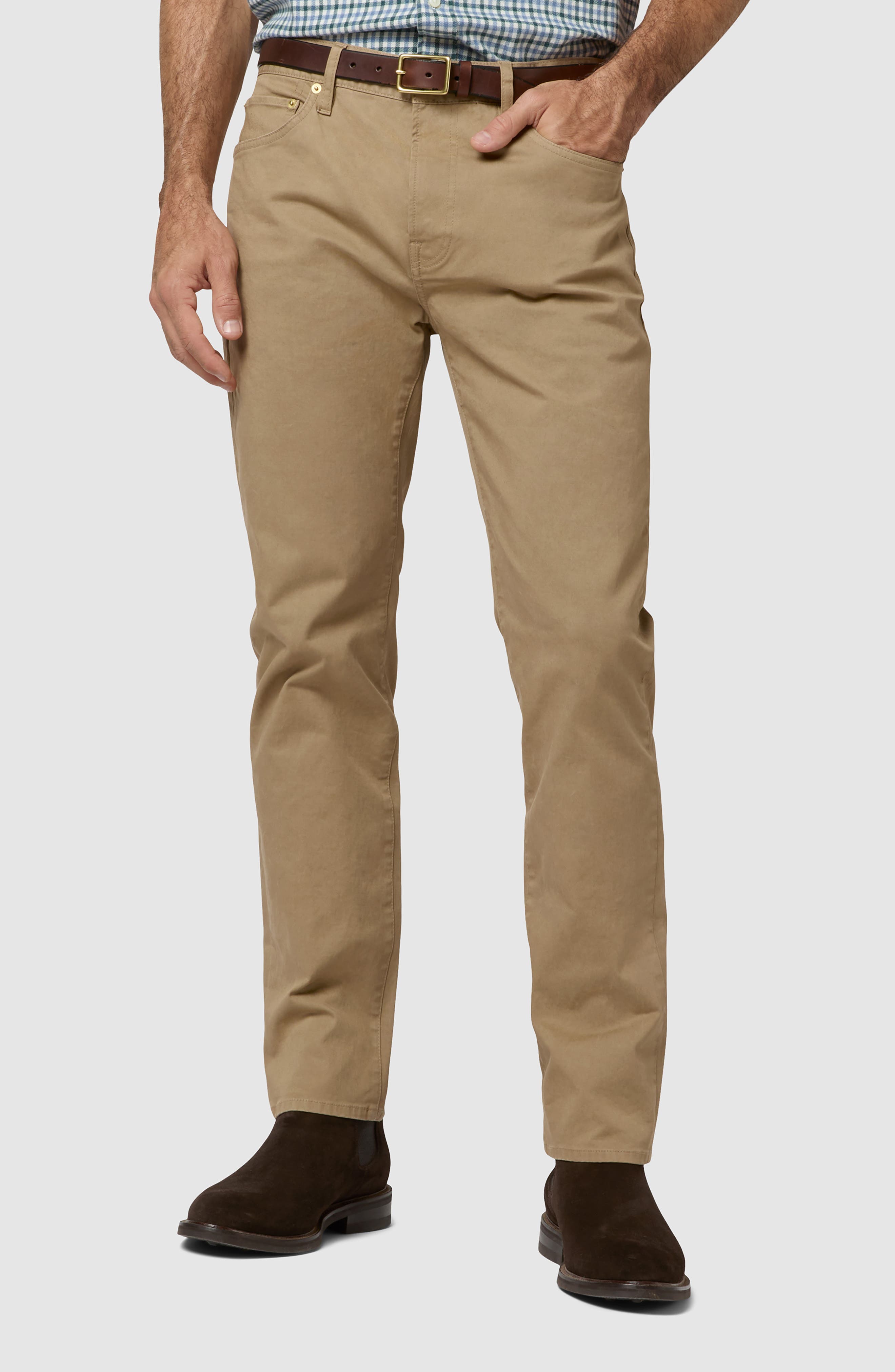 Sid Mashburn Stretch Twill Slim Straight Leg 5 Pocket Pants in Mushroom Twill 