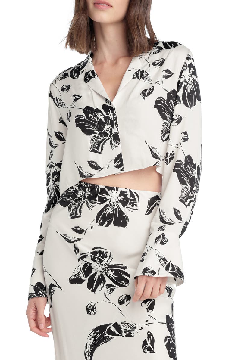 Favorite Daughter The Cropped Lily Print Top, Main, color, Vintage Floral