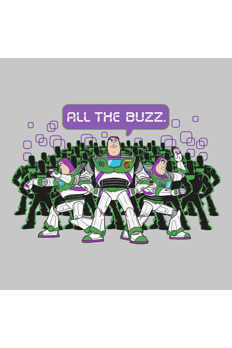 Junior's Toy Story 5 All The Buzz Clones  Graphic T-Shirt, Alternate, color, Athletic Heather