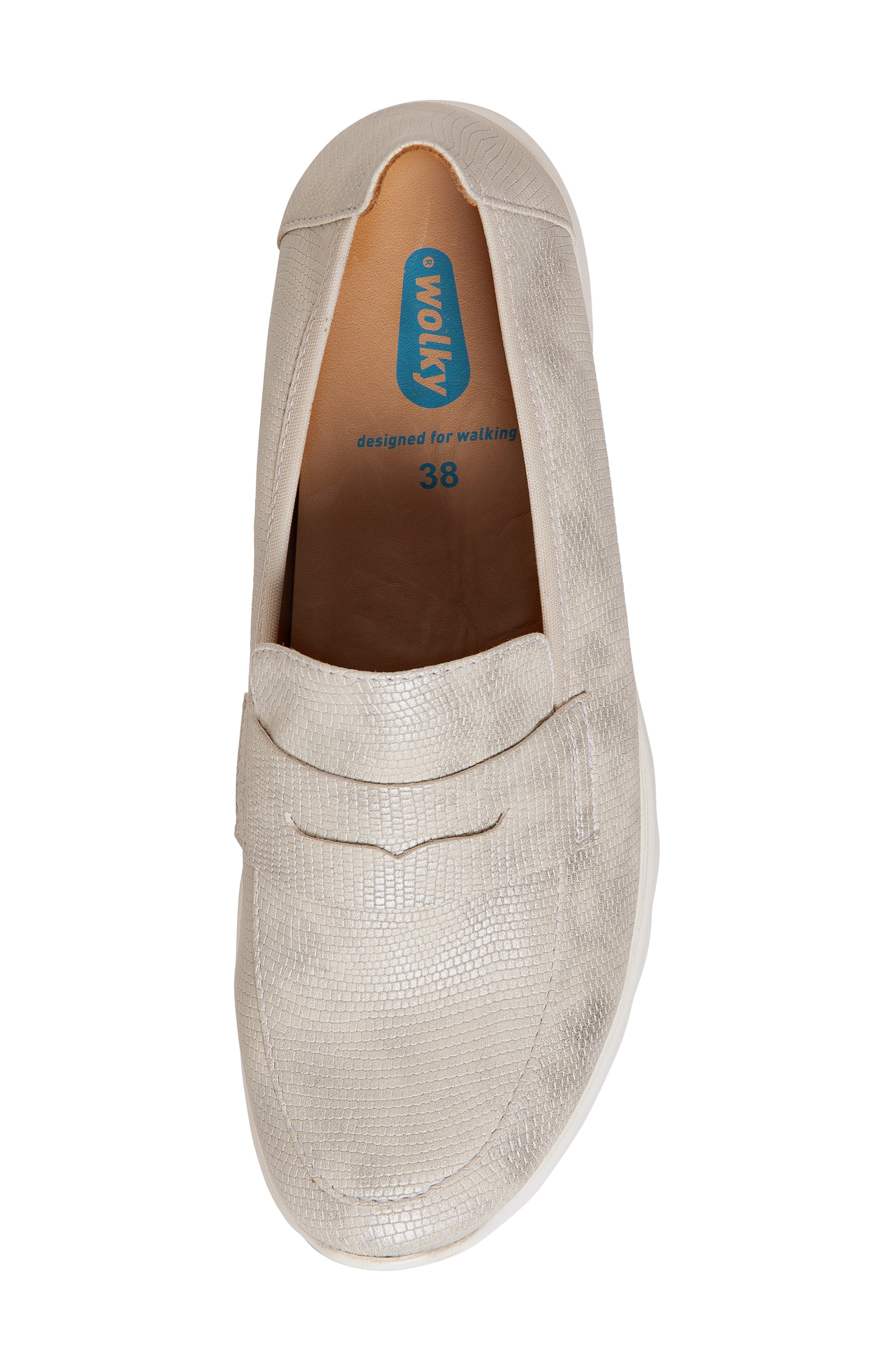 Snoafer Platform Wedge Penny Loafer, Alternate, color, TAUPE
