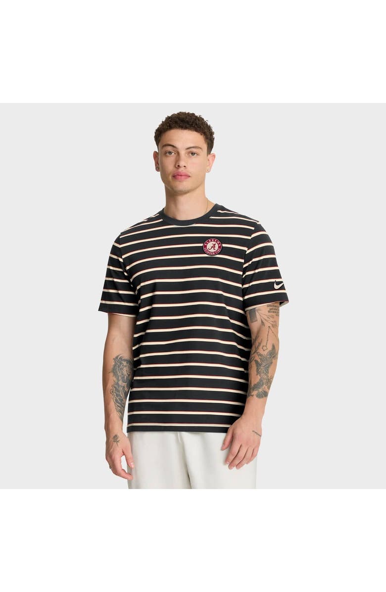 Nike Men's Nike Black Alabama Crimson Tide Athletic Prep Legacy Summit Stripe T-Shirt, Alternate, color, Black