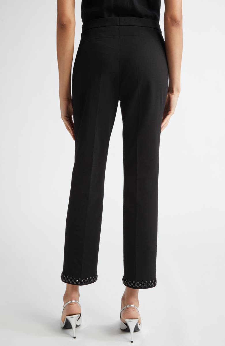 Akris punto Franca Embellished Crop Straight Leg Pants, Alternate, color, 