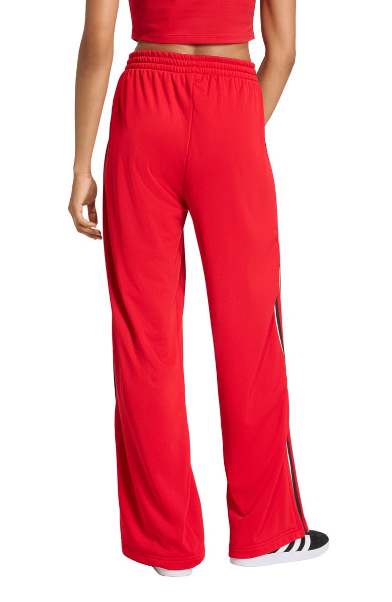 adidas Loose Wide Leg Track Pants, Alternate, color, Better Scarlet/ Black