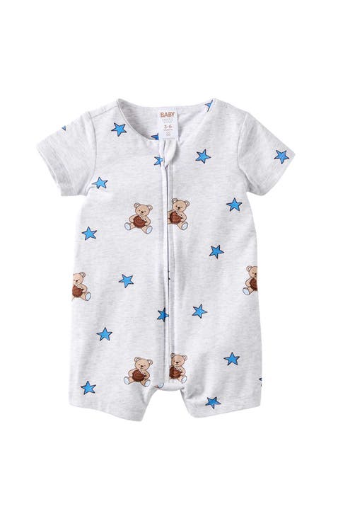 Growie Short Sleeve Zip All In One Romper