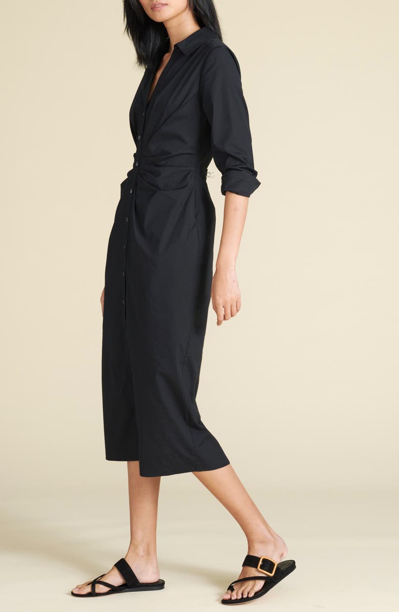 Veronica Beard Cita Long Sleeve Stretch Cotton Shirtdress, Alternate, color,