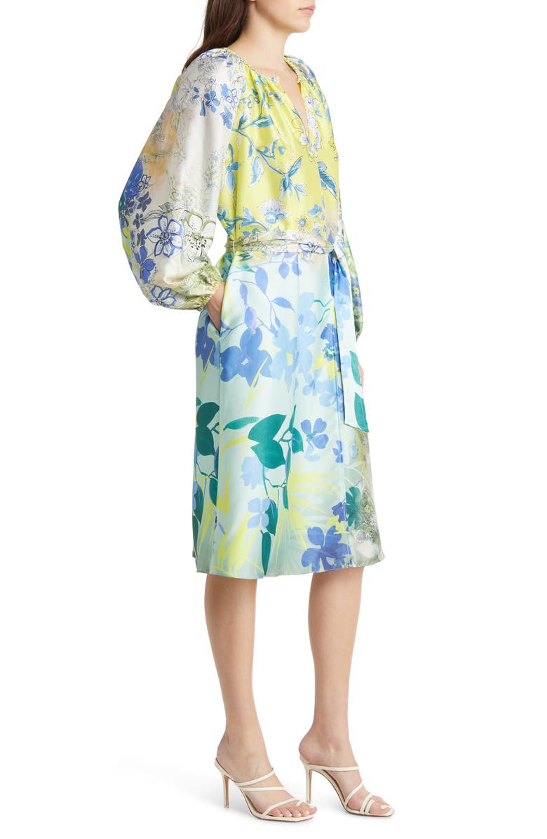 KOBI HALPERIN Arbor Floral Print Long Sleeve Dress, Alternate, color, 