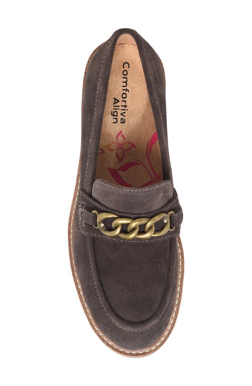 Comfortiva Linz Lug Sole Loafer In Lince Dark Brown