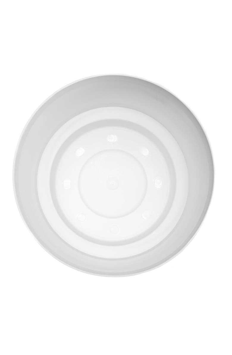 Bloem 6 Inch Hopson Round Planter with Gold Metal Stand, Casper White, Alternate, color, White