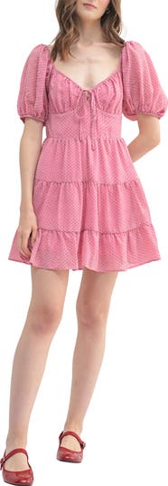 Puff Sleeve Tiered Minidress