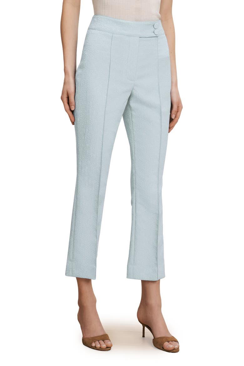 Dell Pintuck Textured Crop Pants, Main, color, BLUE STREAM