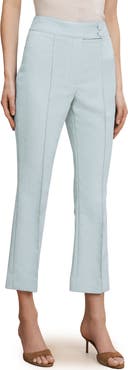 Veronica Beard Dell Pintuck Textured Crop Pants