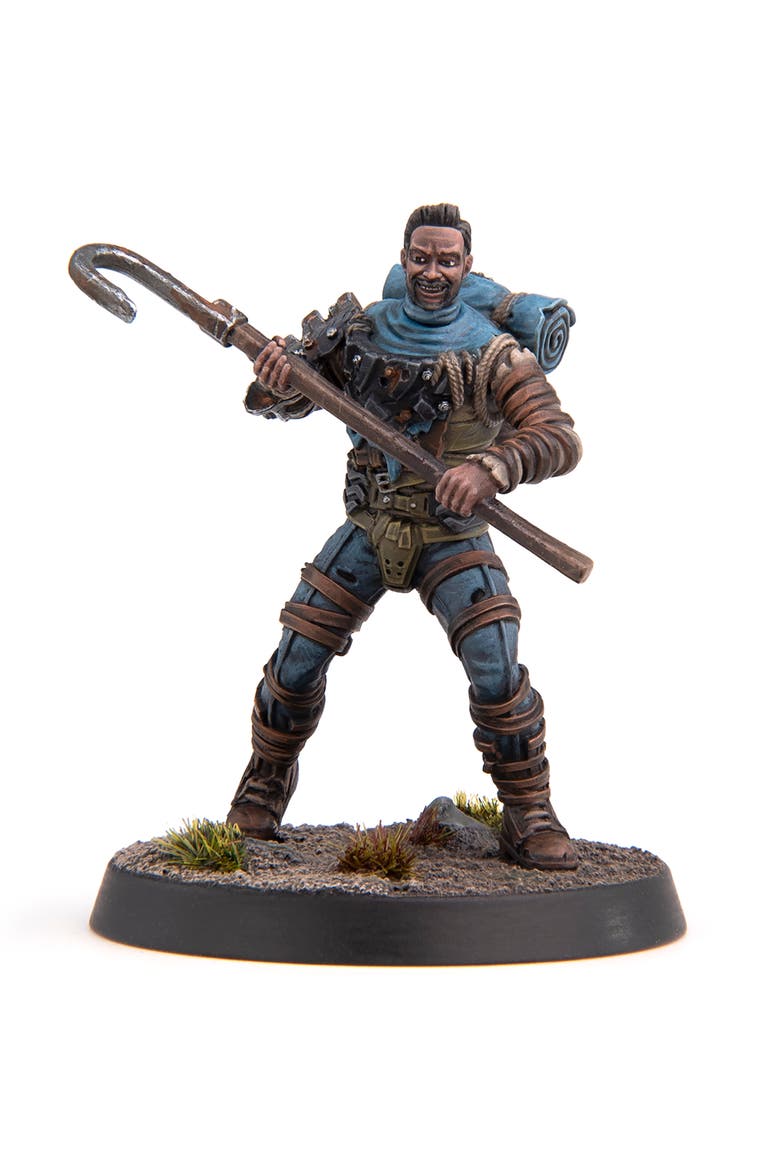 6 Resin Figures & Bases, Unpainted, Alternate, color, Multicolored