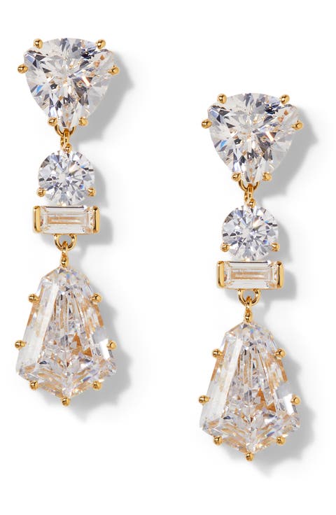 Luxor Kite Cubic Zirconia Drop Earrings