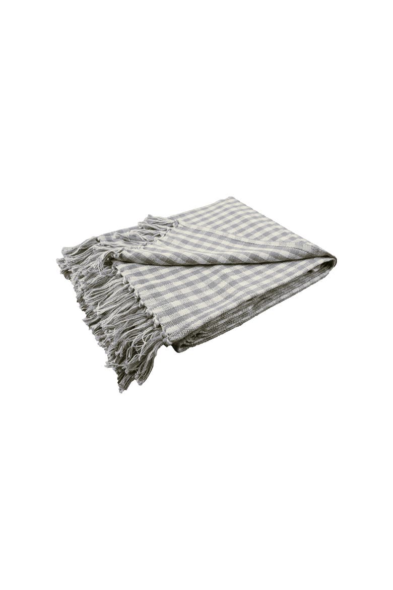 50" x 60" Gingham Check Throw Blanket Collection, Alternate, color, Grey