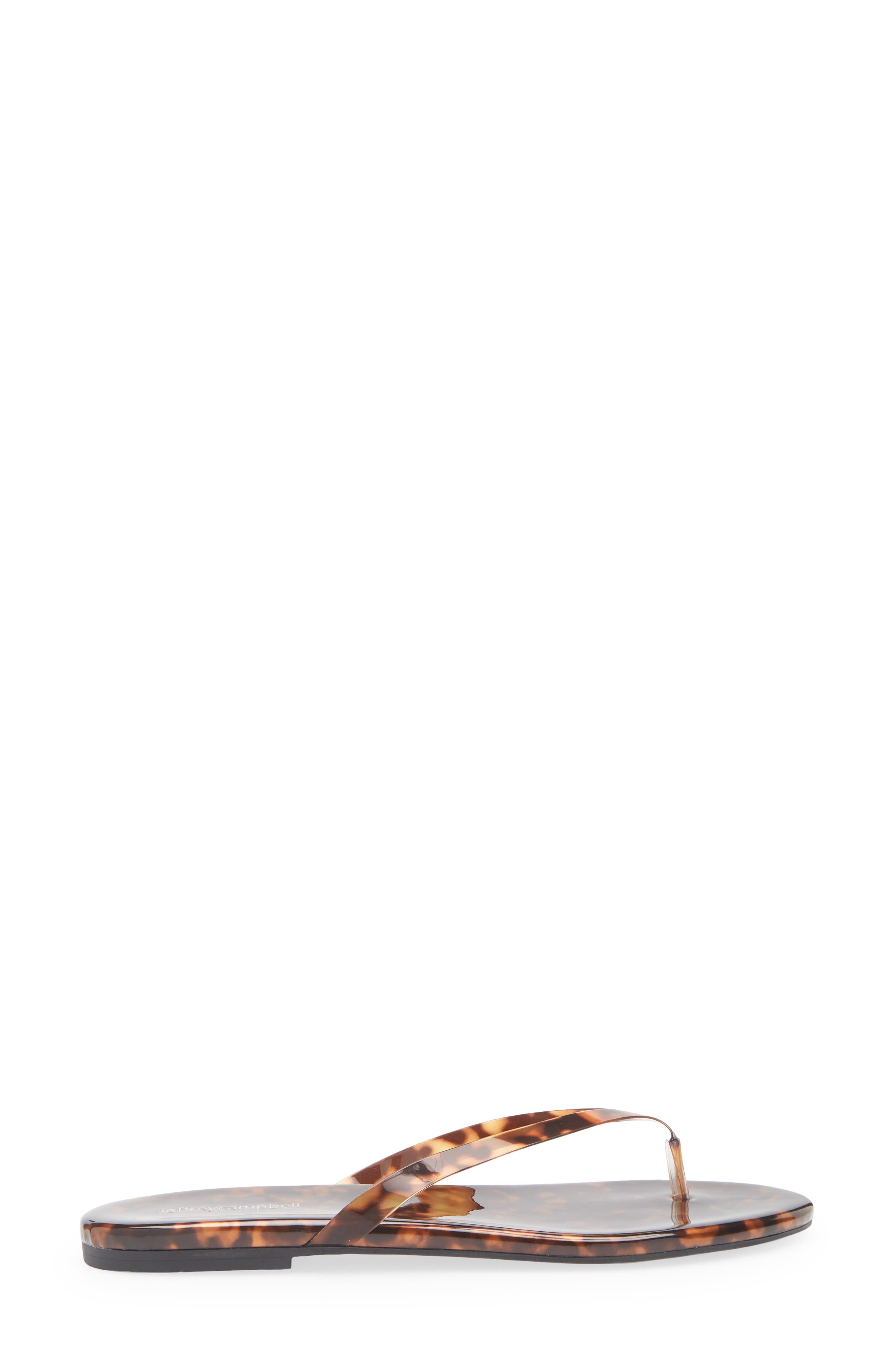 Jeffrey Campbell Kierra Flip Flop, Alternate, color, Tortoise