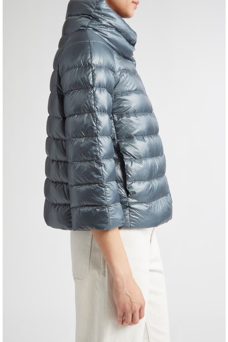 Sofia Iconic Down Crop Puffer Jacket, Alternate, color, PEACOCK BLUE