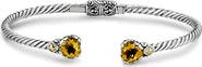 SAMUEL B. Citrine Heart Sterling Silver Cuff Bracelet