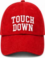 Bits & Bows Touch Down Bow Baseball Hat