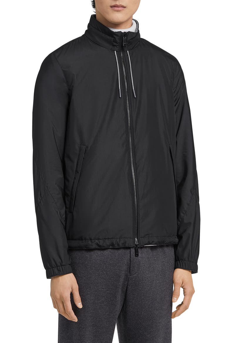 Zephyr Reversible Blouson Jacket, Main, color, BLACK