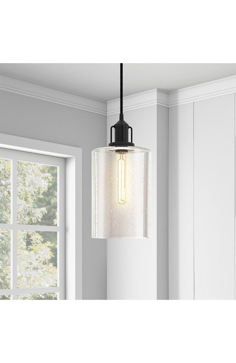 ADDISON AND LANE Nora Pendant in Seeded Glass & Blackened Bronze, Alternate, color, 