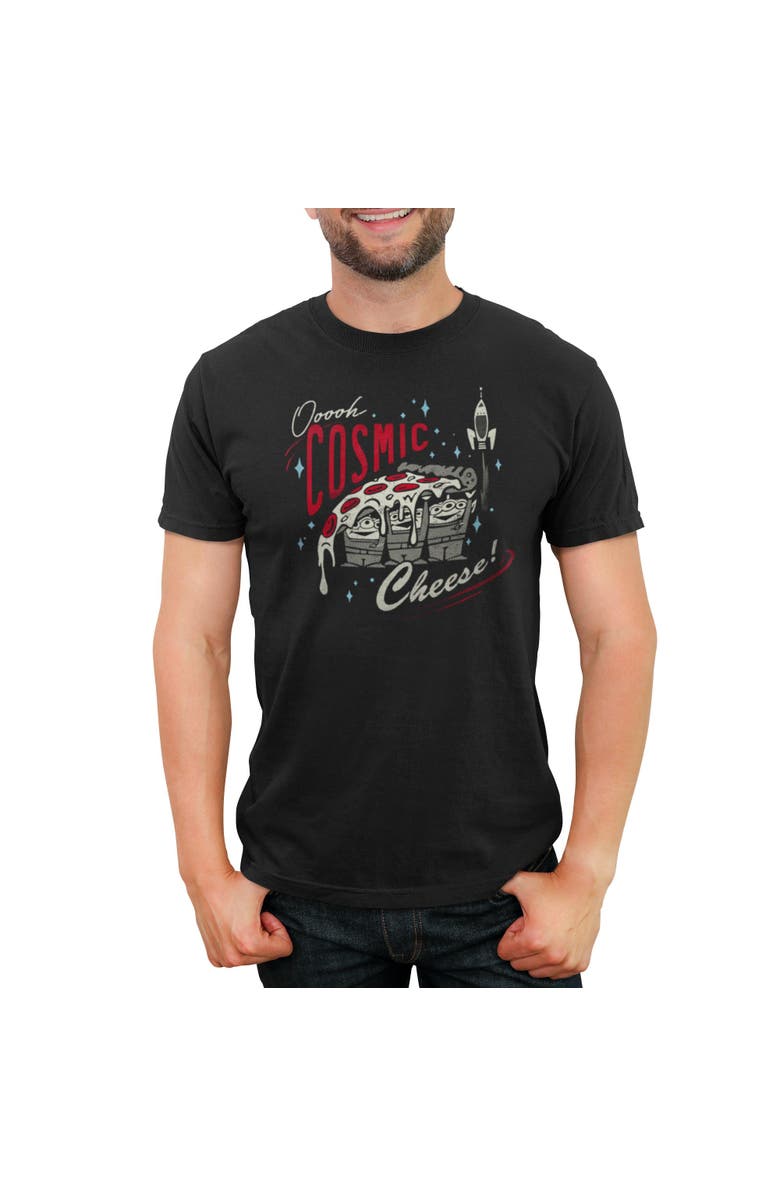 Toy Story Men's Toy Story Aliens Cosmic Cheese Graphic T-Shirt, Main, color, Black