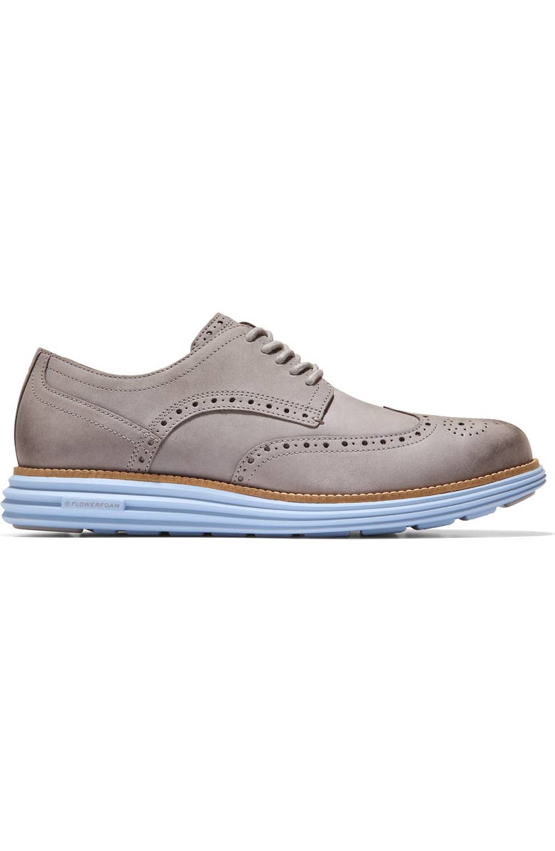 Cole Haan Wingtip Leather Derby Sneaker, Alternate, color, Ironstone / Forever Blue