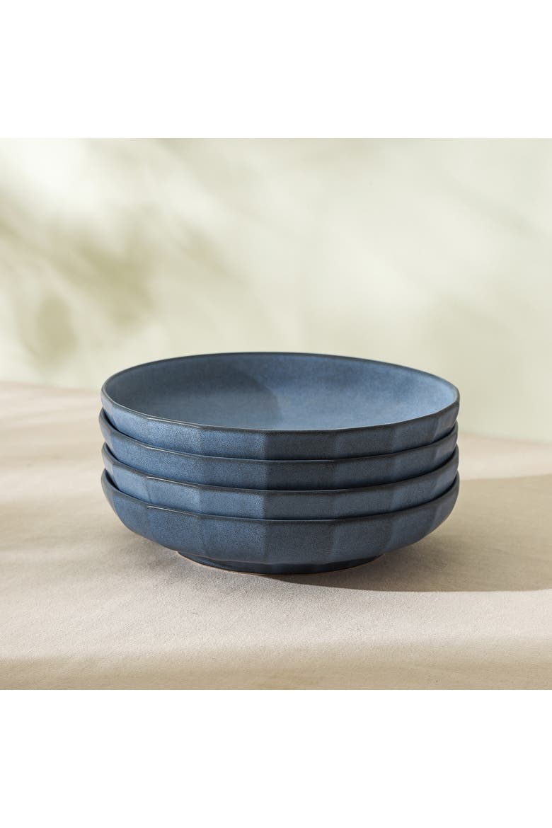 Rio Stoneware 4-Piece Pasta Bowl Set, Alternate, color, Blue
