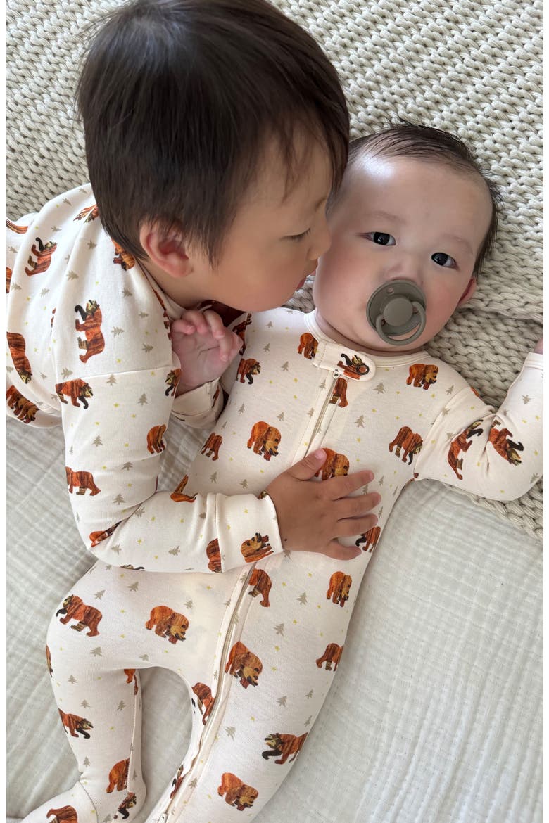 x 'The Very Hungry Caterpillar'™ Fitted One-Piece Organic Cotton Pajamas, Alternate, color, RED BIRD