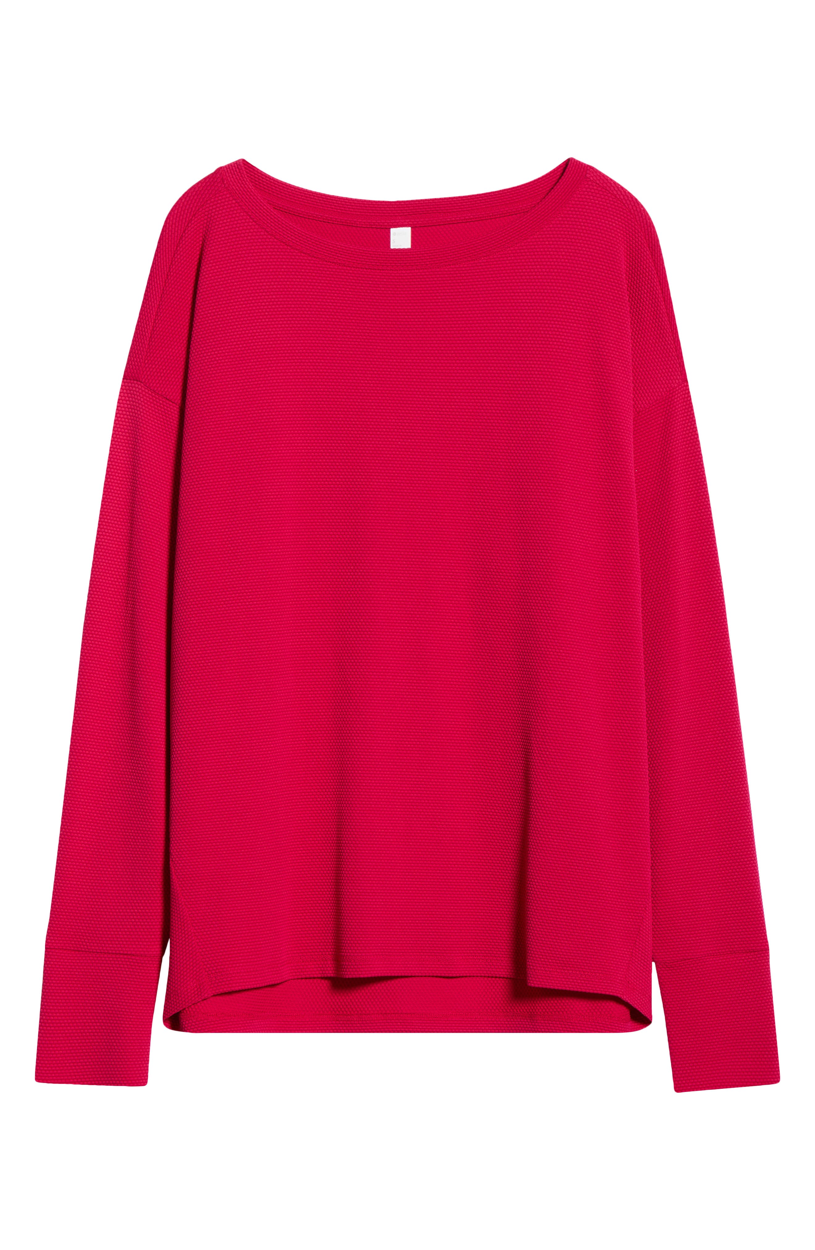 Zella Textured Equilibrium Long Sleeve T-shirt In Pink