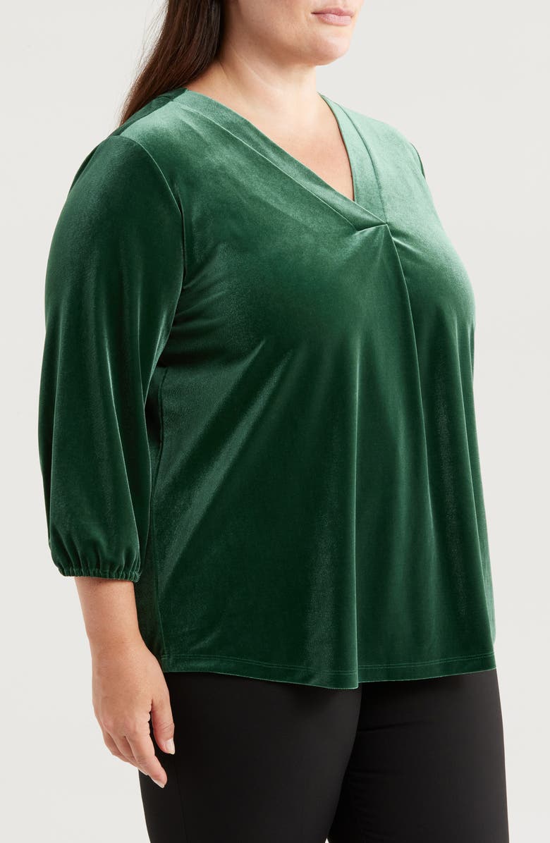 Jones New York Stretch Velour Top, Alternate, color, 