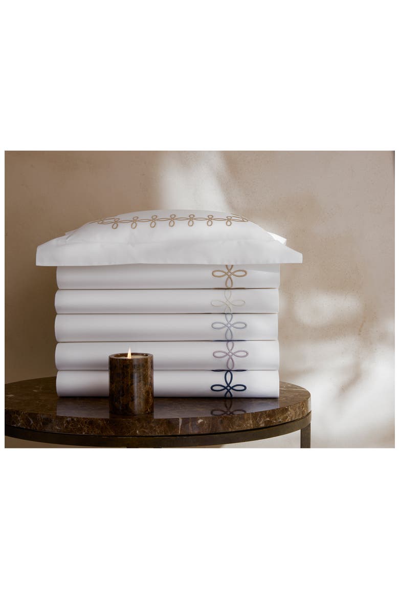 Gordian Knot Egyptian Cotton Percale Duvet Cover, Alternate, color, WEDGWOOD