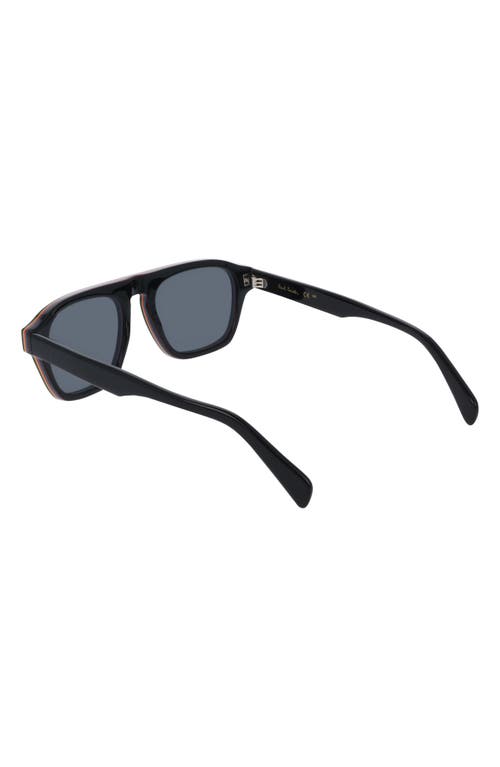 Paul Smith 54mm Modified Rectangular Sunglasses In Black Multistripes