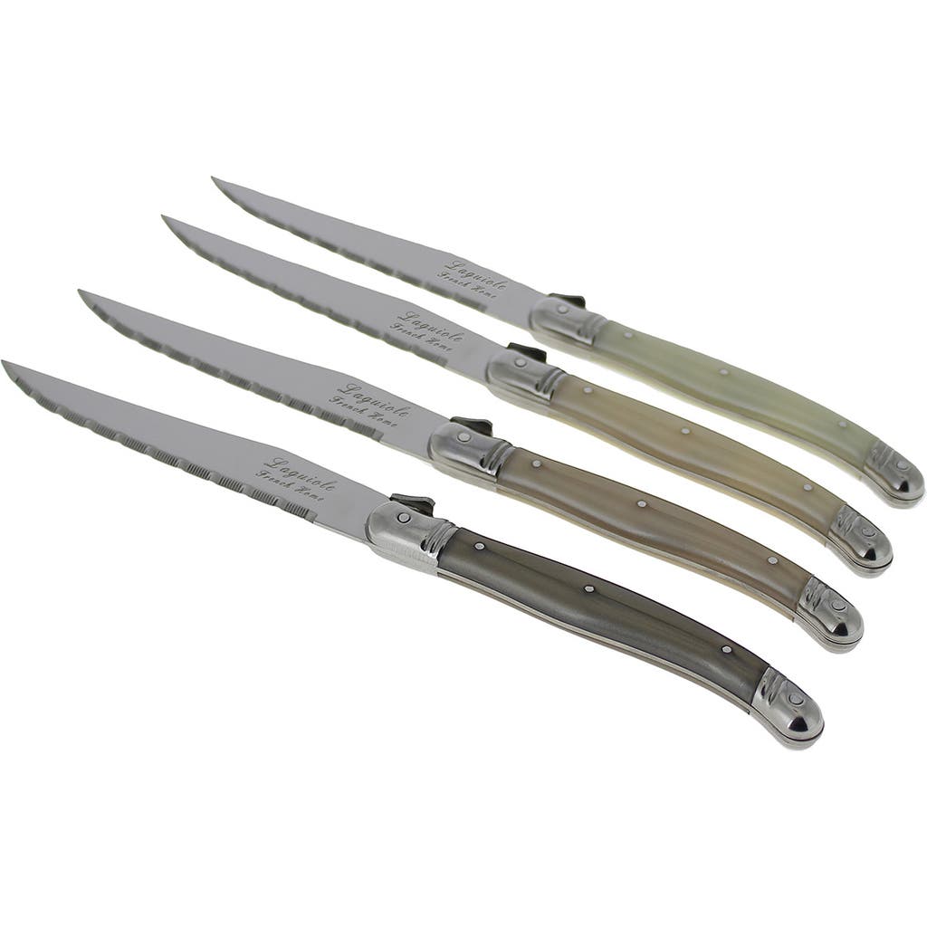 French Home Laguiole Neutral Tones Steak Knives In Multi Color