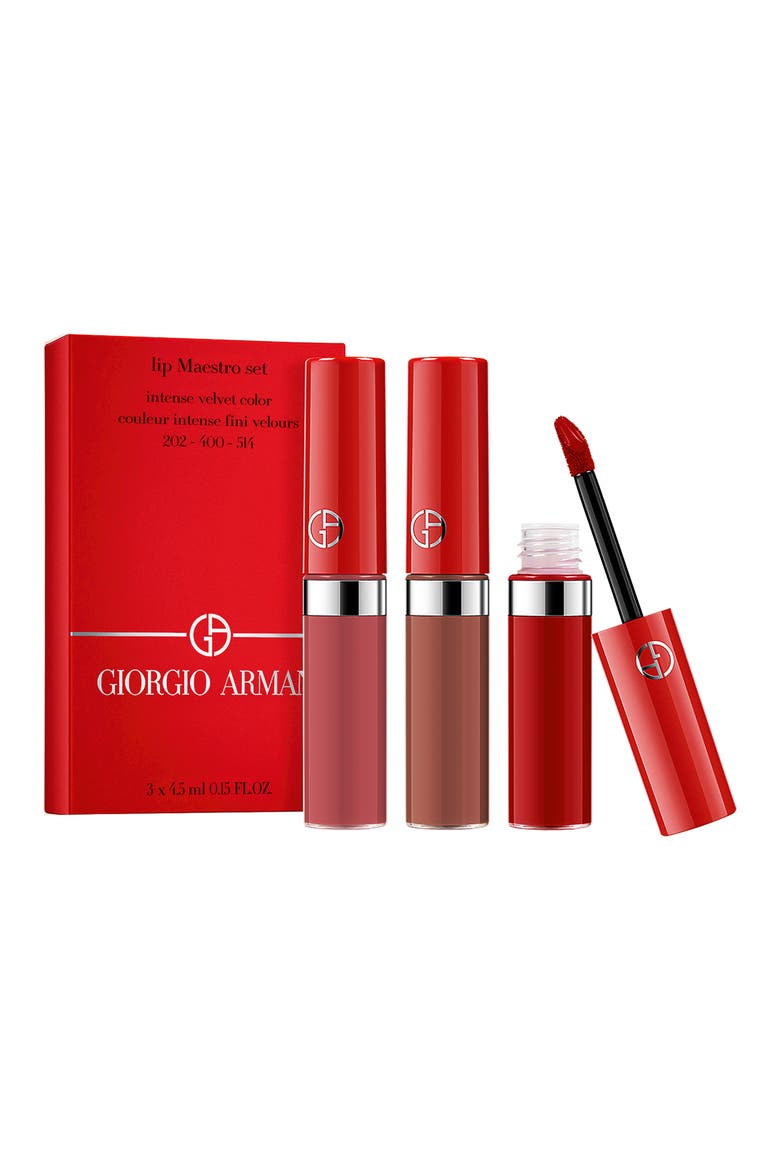 Giorgio Armani Lip Maestro Travel Trio, Main, color, NO COLOR
