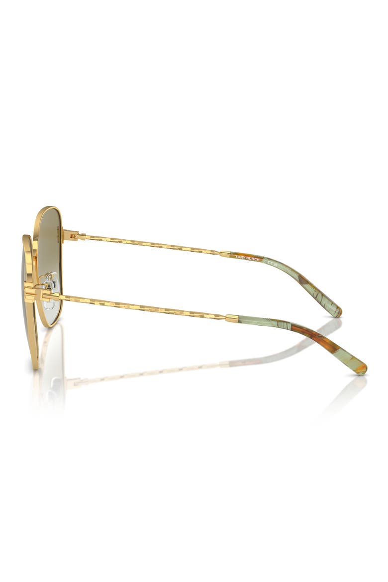 57mm Gradient Square Sunglasses, Alternate, color, DARK GREEN