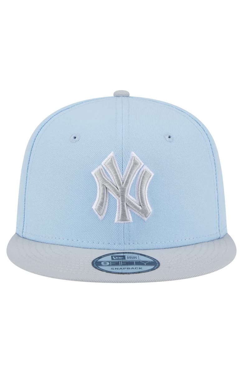 New Era Man's New Era Light Blue/Gray New York Yankees 2-Tone Color Pack 9FIFTY Snapback Hat, Alternate, color, 