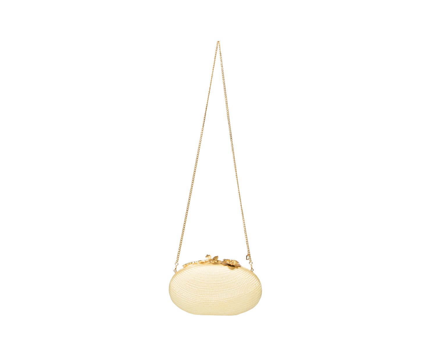 Rafe New York Joanna Oval Clutch, Alternate, color, Pale Yellow