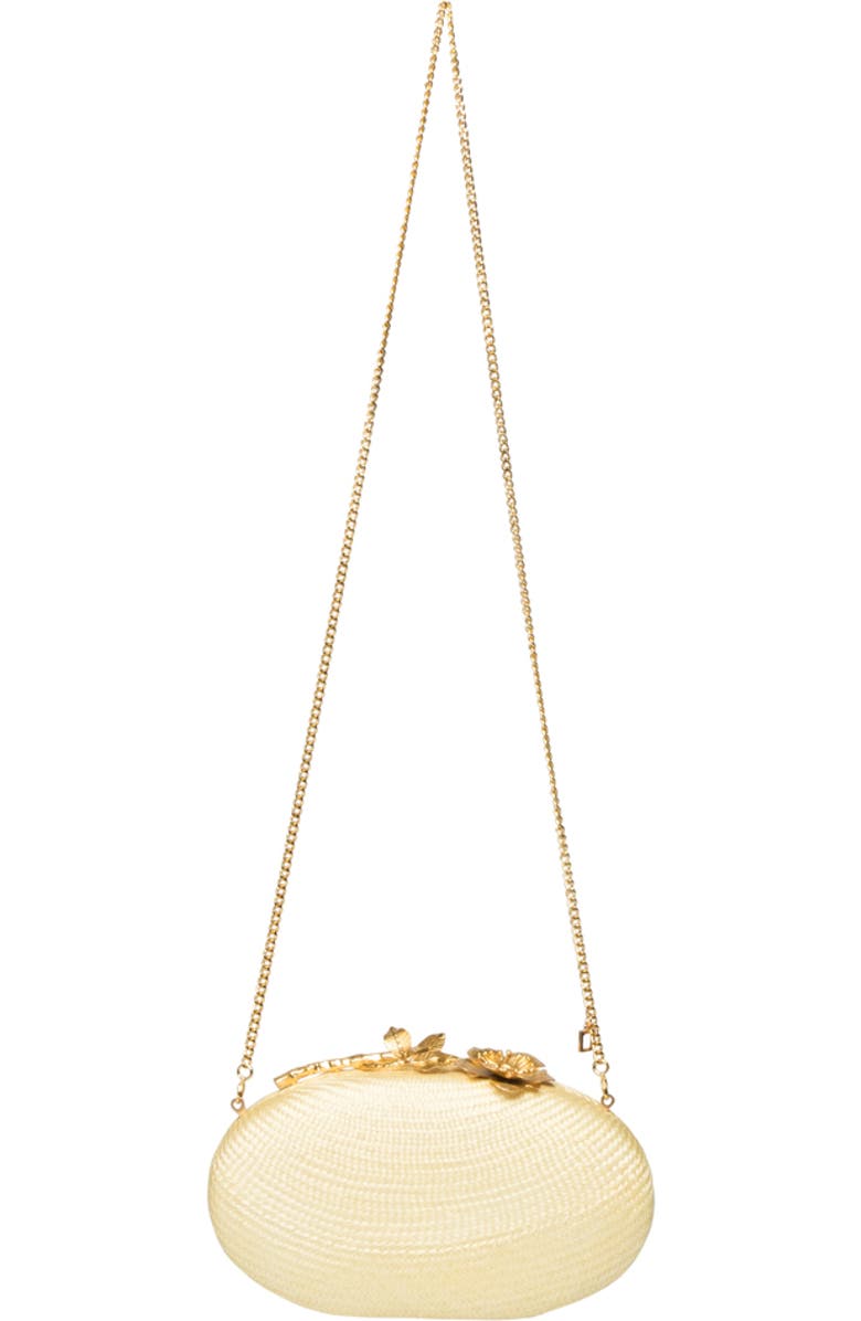 Rafe New York Joanna Oval Clutch, Alternate, color, Pale Yellow