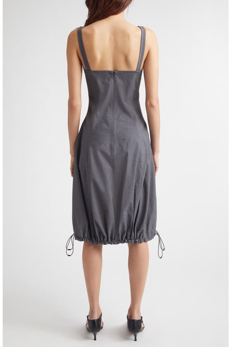 Technical Tailored Balloon Dress, Alternate, color, GREY