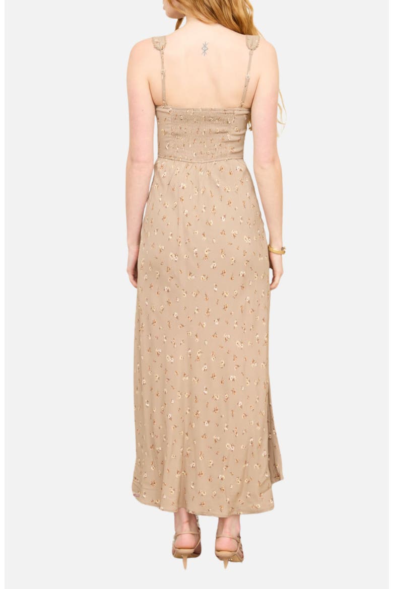 Floral A-Line Sundress, Alternate, color, TAUPE