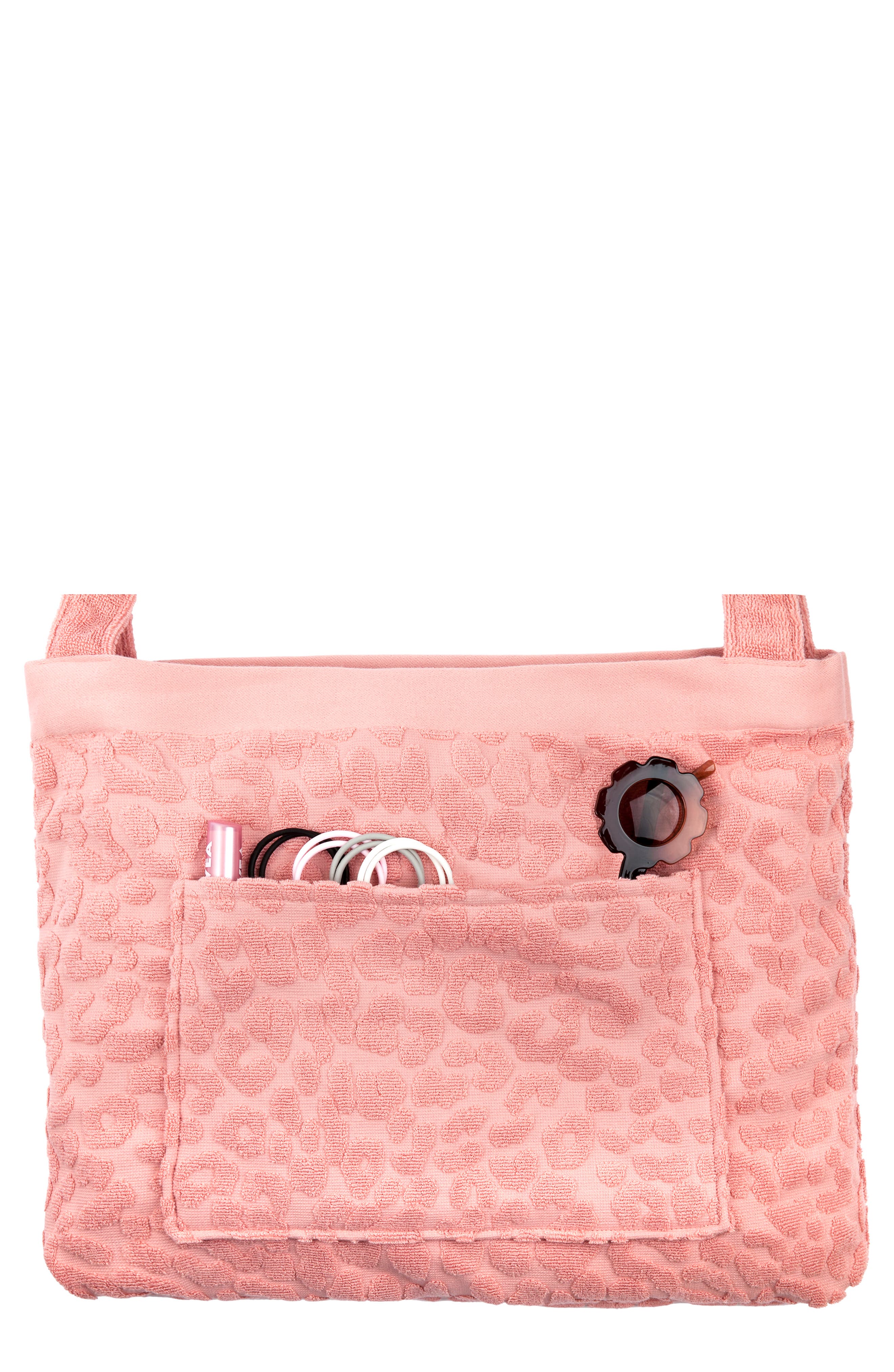 Call of the Wild Beach Towel Tote, Main, color, CALL OF THE WILD - BLUSH PINK