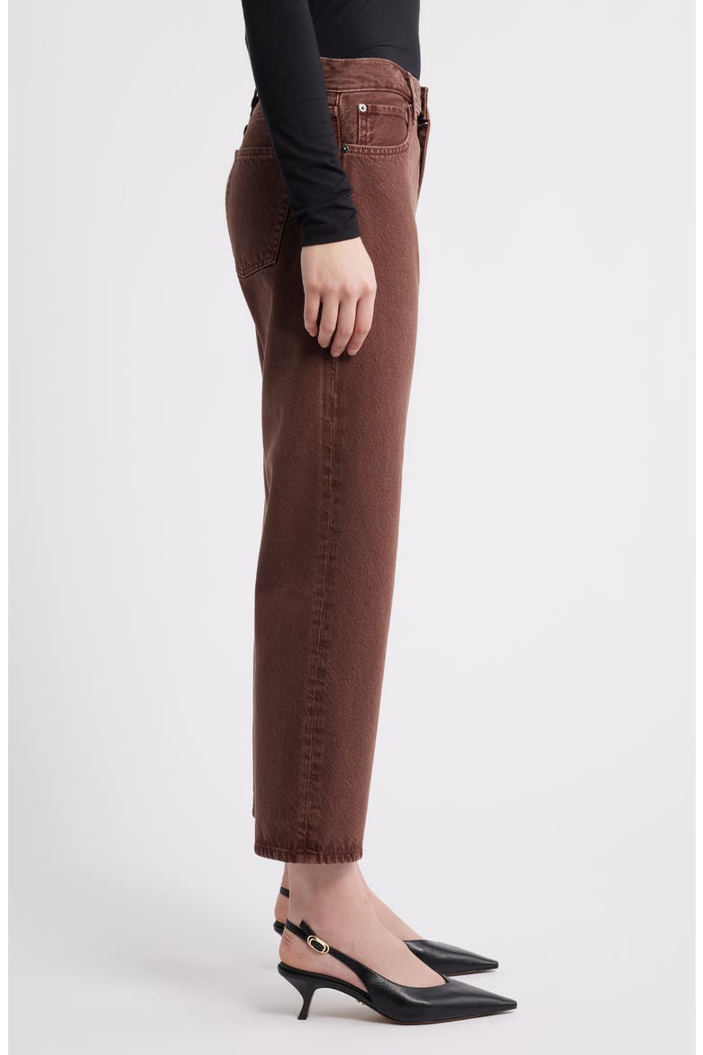 The Hang Mid Rise Ankle Straight Leg Jeans, Alternate, color, MULBERRY