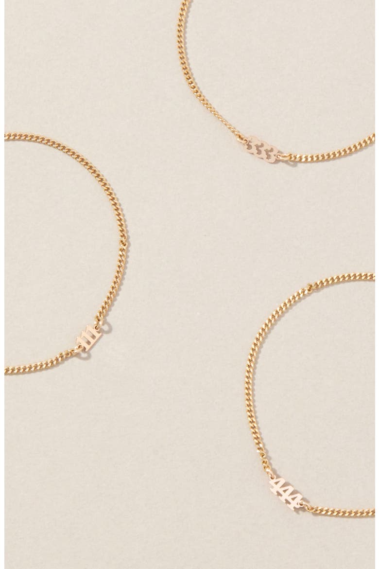 Angel Numbers Bracelet, Alternate, color, GOLD / 444