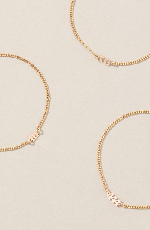 Set & Stones Angel Numbers Bracelet In Gold