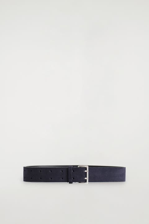 Double-Prong Suede Belt