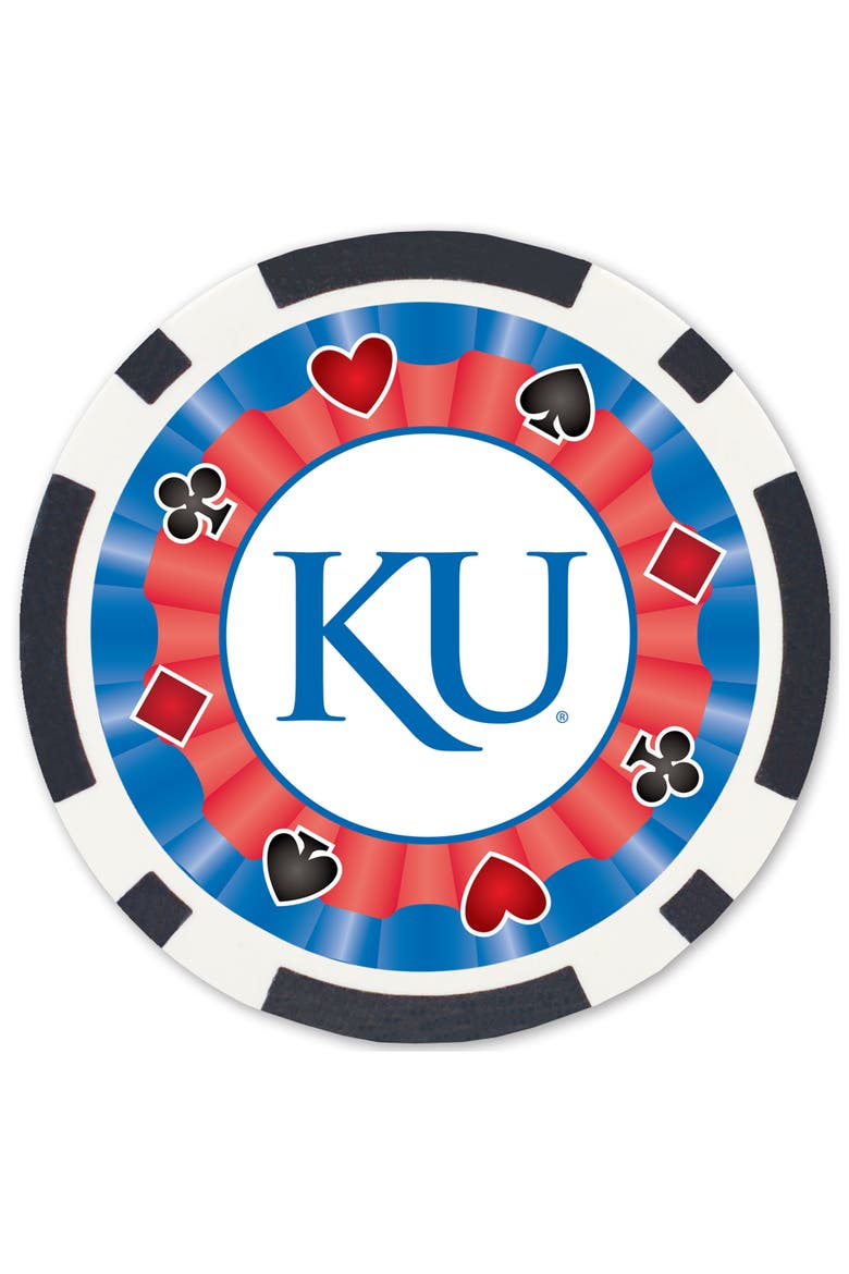 Kansas Jayhawks 100 Piece Poker Chips, Alternate, color, Multicolor